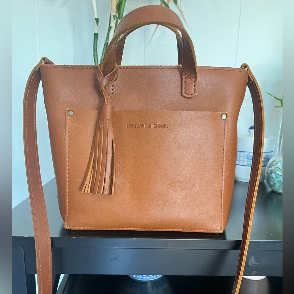Portland Leather Goods Honey mini crossbody tote